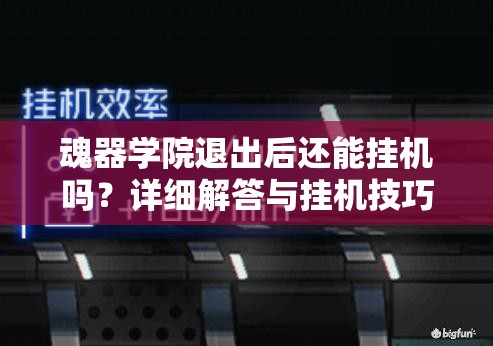 魂器学院退出后还能挂机吗？详细解答与挂机技巧