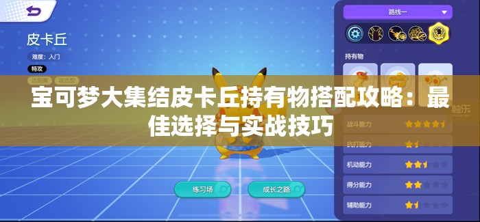 宝可梦大集结皮卡丘持有物搭配攻略：最佳选择与实战技巧